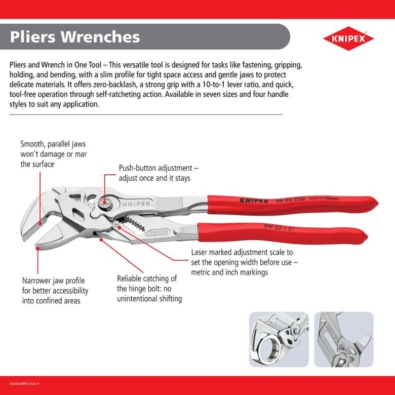 KNIPEX (86 03 150) Pliers Wrench