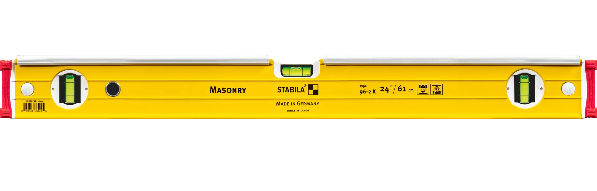 Stabila (36424) 24” MASONS LEVEL TYPE 196-2 K W/ SHIELD