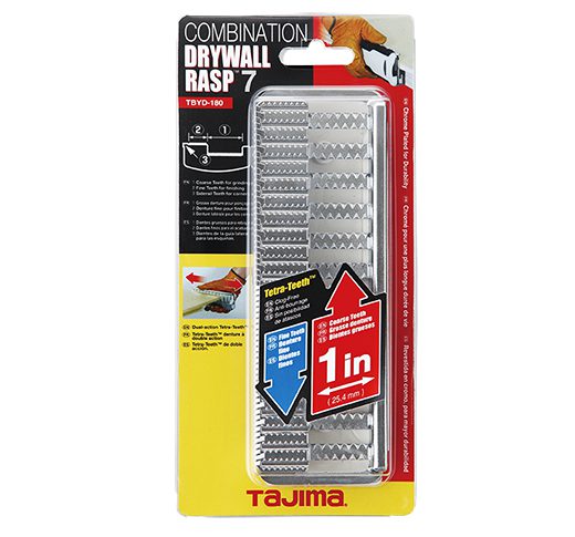 Tajima (TBYD-180) Combination Drywall Rasp, bi-directional Tetra-Teeth™ , 7 in ( 178 mm )