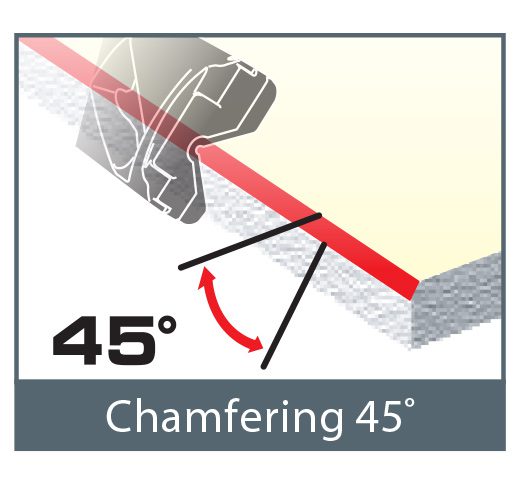 Tajima (TMK-KV45) Drywall Chamfer PLANE 45° "SUPER HARD", ceramic blade