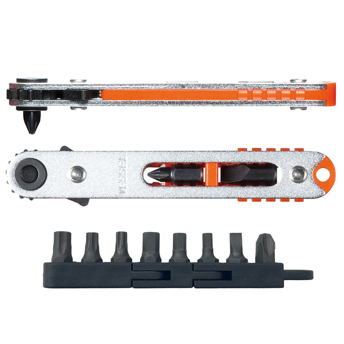 VESSEL (TX76U) Low-Profile Flat Plate Ratchet Screwdriver Set (Straight Type)