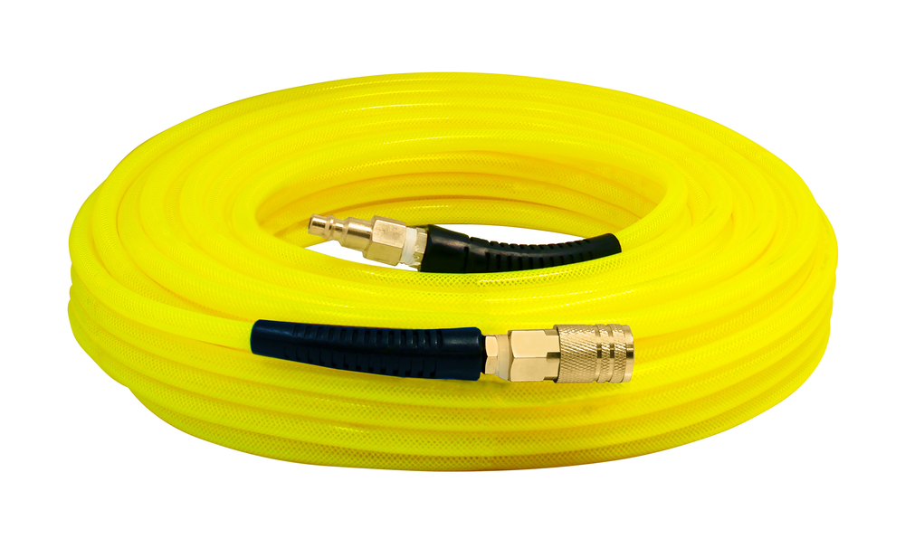 Spotnails (HP14100CPY) 1/4x100' Poly Hose Yellow with Fitting
