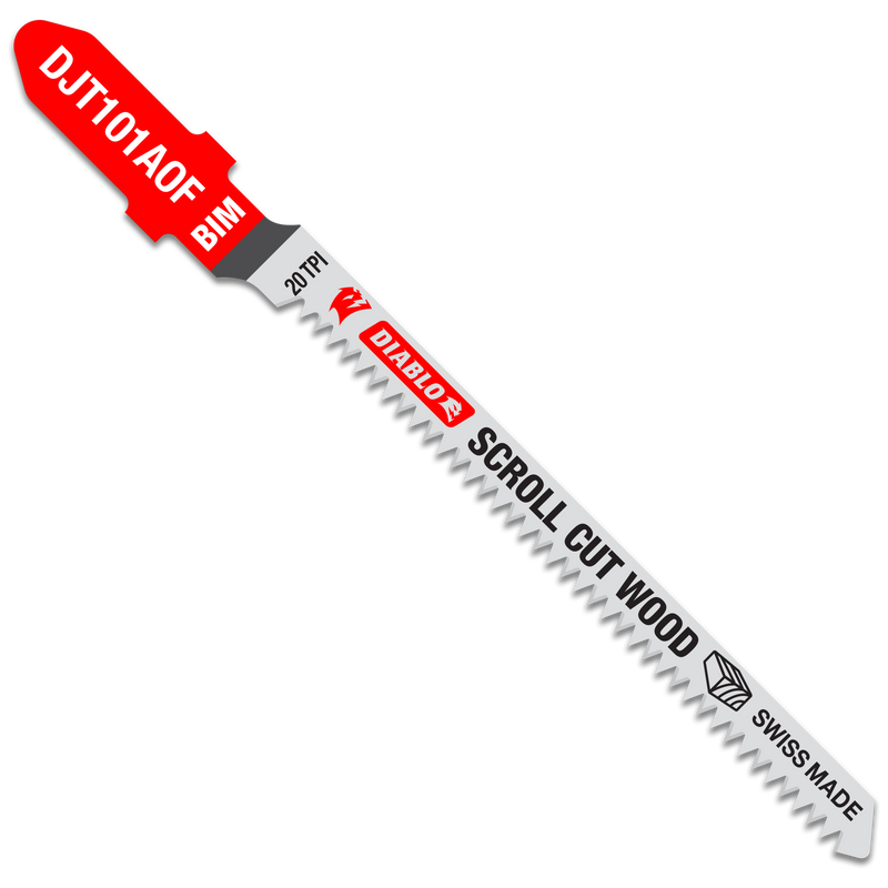 Diablo (DJT101AOF5) 3-1/4" 20TPI Bi-Metal Jig Saw Blades for Wood (5-pk)