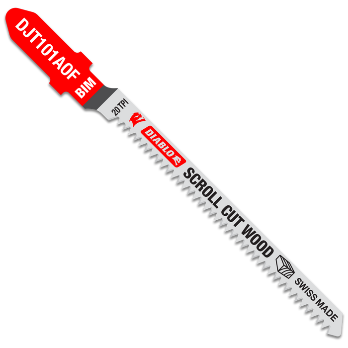 Diablo (DJT101AOF5) 3-1/4" 20TPI Bi-Metal Jig Saw Blades for Wood (5-pk)