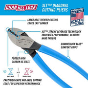 CHANNELLOCK 337 | 7-in. XLT™ Diagonal Cutting Pliers - Pacific Power Tools