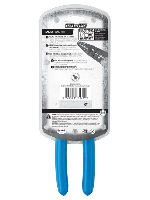 CHANNELLOCK 908 | 8-in. Wire Stripper - Pacific Power Tools