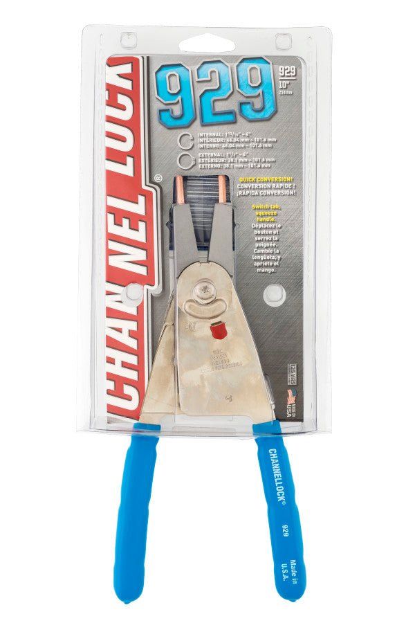 CHANNELLOCK 929 | 10-in. Convertible Retaining Ring Pliers - Pacific Power Tools