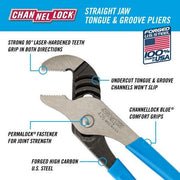 CHANNELLOCK GS-3SA | GS-3SA Plier Set 4Pc (426,420,440,61Ez) - Pacific Power Tools