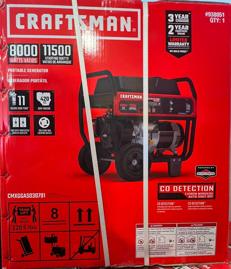 Craftsman | 8000 Watt Portable Generator - Pacific Power Tools