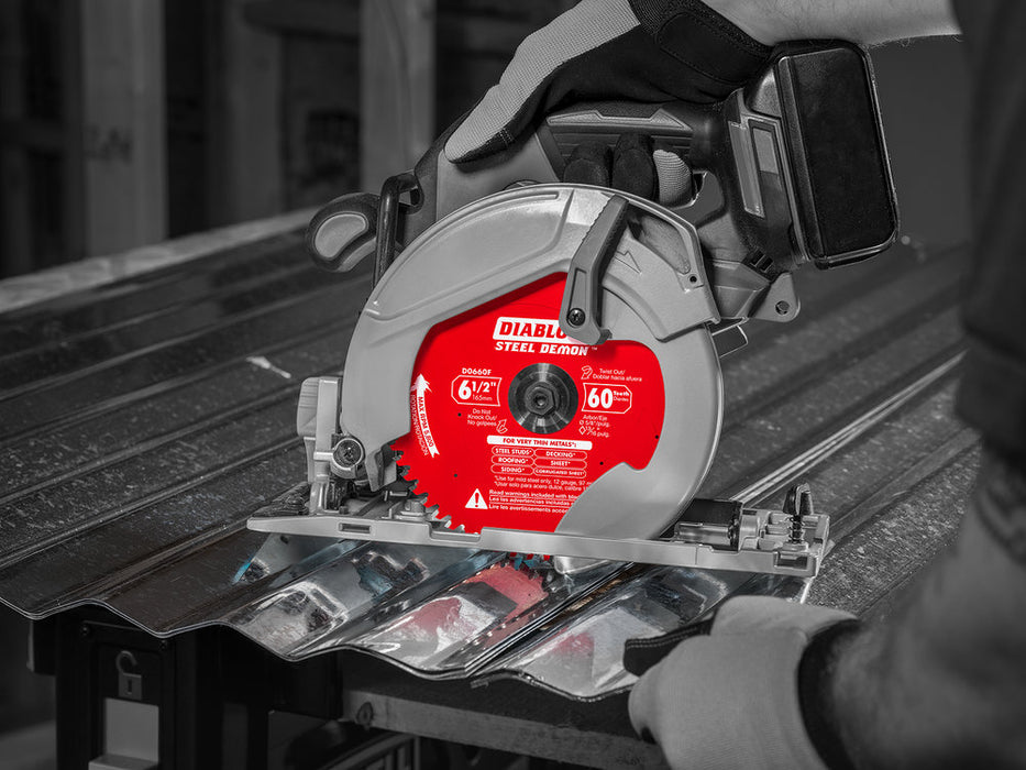 Diablo (D0660F) 6-1/2" x 60-Teeth Steel Demon™ Saw Blade for Thin Metal