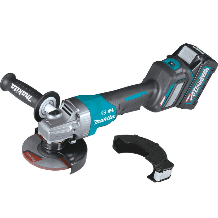 Makita (GAG06M1) 40V max XGT® Brushless 4-1/2” / 5" Paddle Switch Angle Grinder Kit, Electric Brake, AWS® Capable (4.0Ah)
