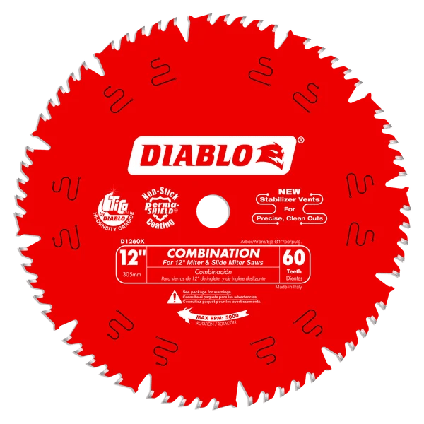 Diablo | 12" x 60 - Teeth Combination Saw Blade for Wood - Pacific Power Tools