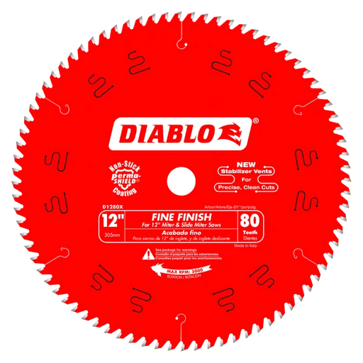 Diablo | 12" x 80 - Teeth Fine Finish Saw Blade for Wood - Pacific Power Tools