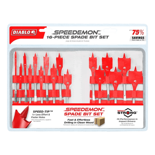 Diablo | 16 pc Spade Bit Set For Wood (16 - Piece) - Pacific Power Tools