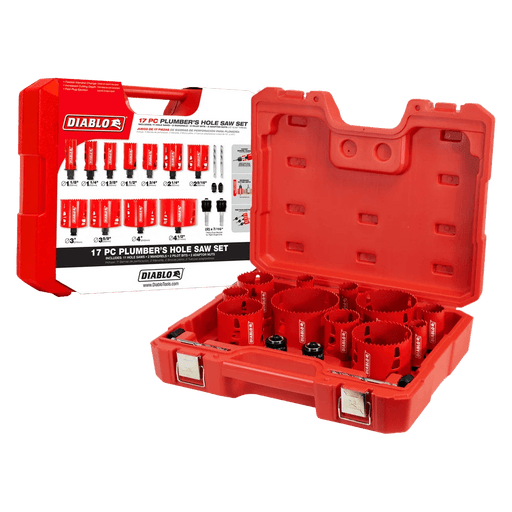 Diablo | 17 pc Bi - Metal Hole Saw Set for Plumbers - Pacific Power Tools