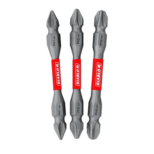 Diablo | 2 - 3/8" Double - Ended Phillips Drive Bit Set (3 - Piece) - Pacific Power Tools