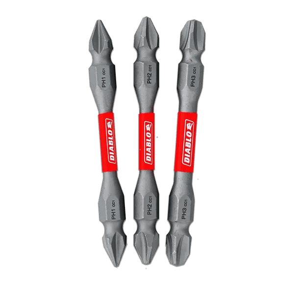 Diablo | 2 - 3/8" Double - Ended Phillips Drive Bit Set (3 - Piece) - Pacific Power Tools