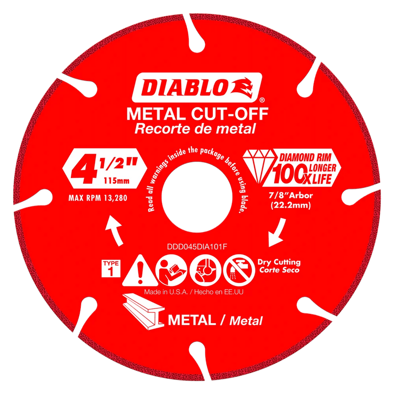 Diablo | 4 - 1/2" Diamond Metal Cut - Off Disc - Pacific Power Tools