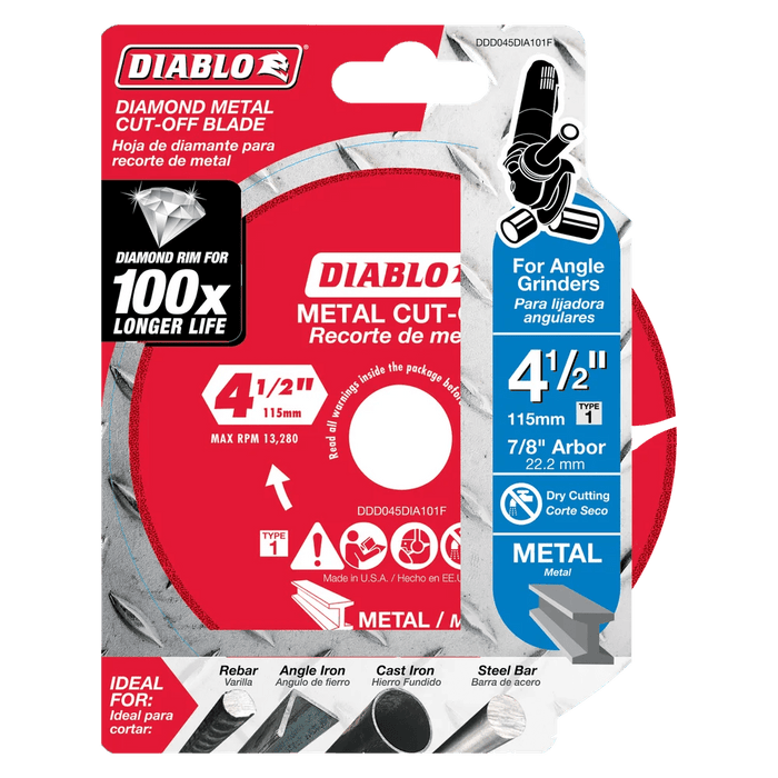 Diablo | 4 - 1/2" Diamond Metal Cut - Off Disc - Pacific Power Tools