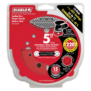 Diablo | 5" 320 - Grit Hook & Lock™ ROS Sanding Discs (15 - Pack) - Pacific Power Tools