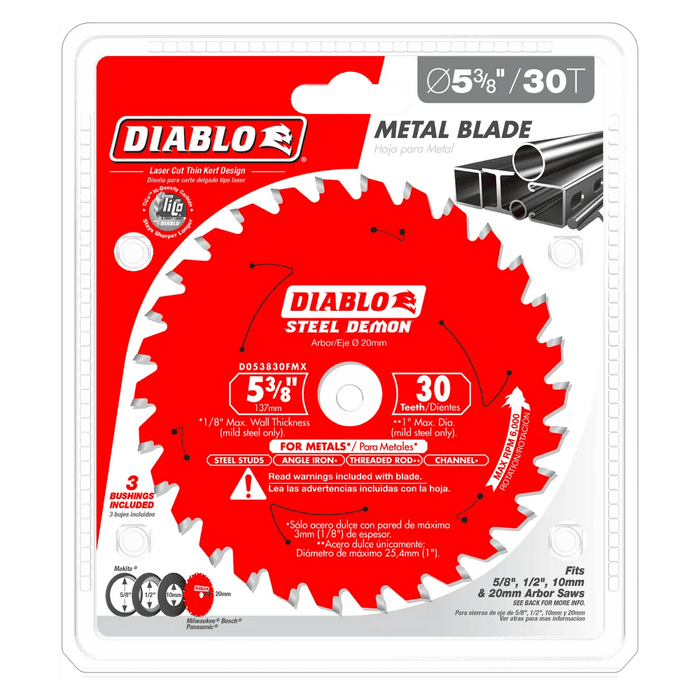 Diablo | 5 - 3/8" x 30 - Teeth Steel Demon™ Carbide Saw Blade for Medium Metal - Pacific Power Tools