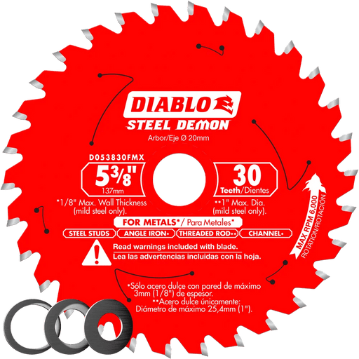 Diablo | 5 - 3/8" x 30 - Teeth Steel Demon™ Carbide Saw Blade for Medium Metal - Pacific Power Tools