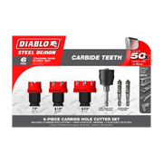 Diablo | 6 pc Steel Demon™ Carbide Teeth Hole Cutter Set (6 - Pieces) - Pacific Power Tools