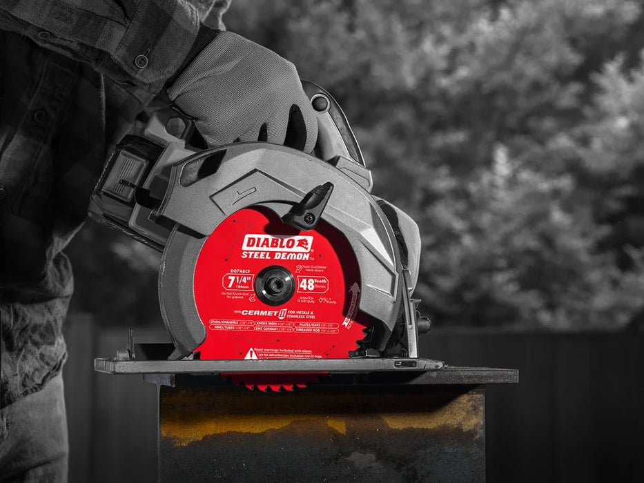 Diablo | 7 - 1/4" x 48 - Teeth Steel Demon™ Cermet II Saw Blade for Medium Metal - Pacific Power Tools