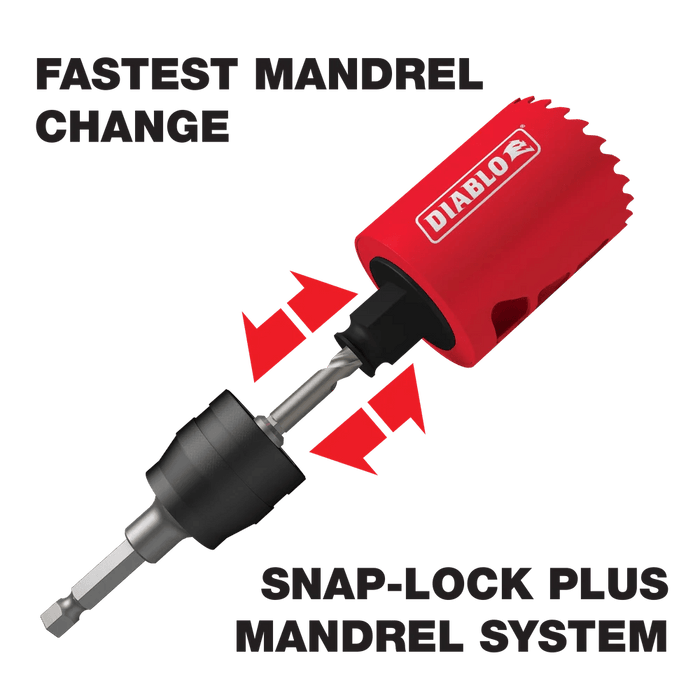 Diablo | 7/16" Snap - Lock Plus™ Mandrel System - Pacific Power Tools