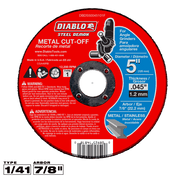 Diablo (DBD050040101F) 5" Metal Cut - Off Disc - Pacific Power Tools
