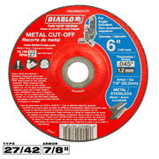 Diablo (DBD060045701F) 6" Type 27 Metal Cut - Off Disc - Pacific Power Tools