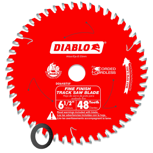 Diablo | Diablo 6 - 1/2" 48 - Teeth Track Saw Blade for Fine Finish and Plywood - Pacific Power Tools