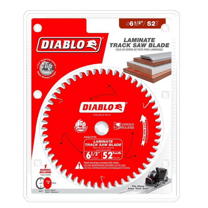 Diablo | Diablo 6 - 1/2" 52 - Teeth Track Saw Blade for Laminate - Pacific Power Tools