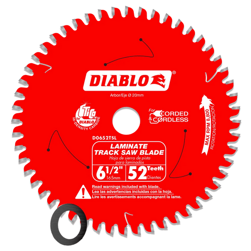 Diablo | Diablo 6 - 1/2" 52 - Teeth Track Saw Blade for Laminate - Pacific Power Tools