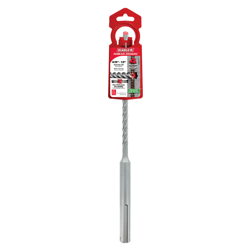 Diablo (DMAMX1010) 3/8" x 8" x 13" Rebar Demon™ SDS - Max 4 - Cutter Full Carbide Head Hammer Drill Bit - Pacific Power Tools