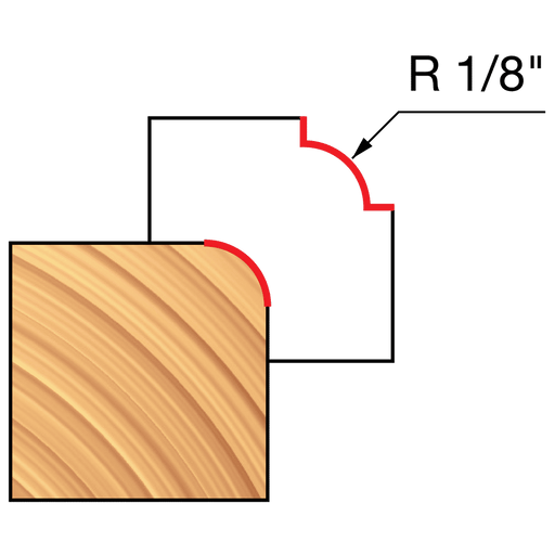 Diablo (DR34104) 1/8" Carbide Rounding Over Router Bit - Pacific Power Tools
