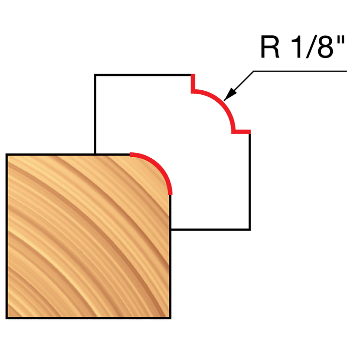 Diablo (DR34104) 1/8" Carbide Rounding Over Router Bit - Pacific Power Tools