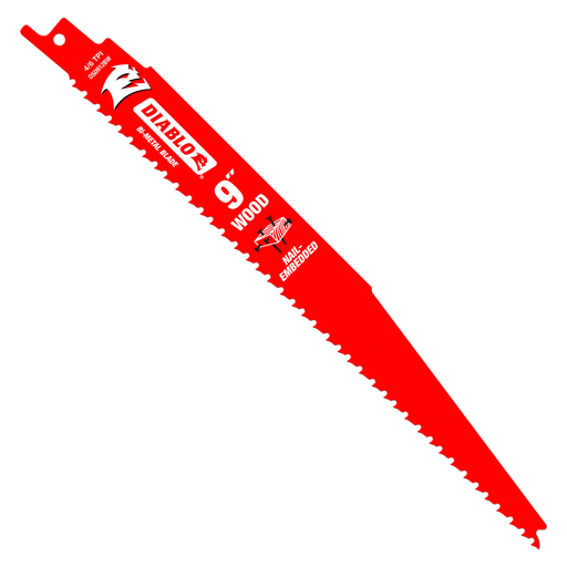 Diablo (DS0912BW200) 9" 4/6TPI Bi - Metal Reciprocating Saw Blades for Nail - Embedded Wood (200 - pk) - Pacific Power Tools