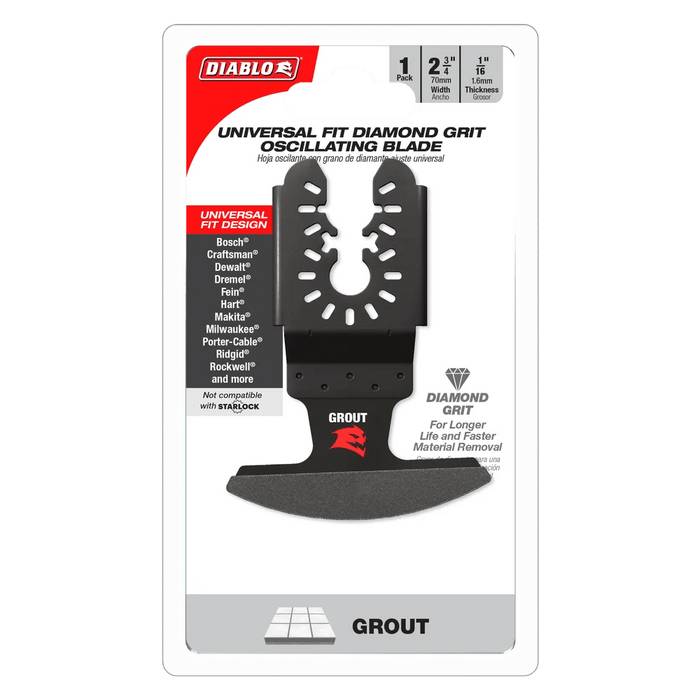 Diablo | Universal Fit Diamond Grit Oscillating Blade for Grout - Pacific Power Tools