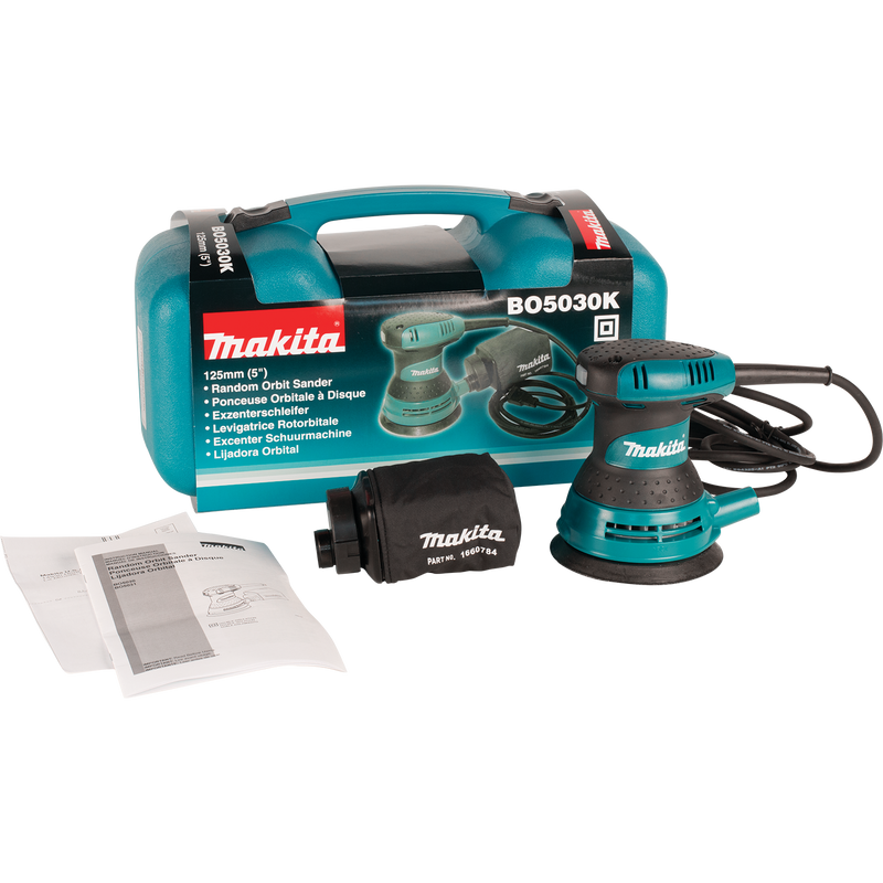 Makita (BO5030K) 5" Random Orbit Sander, with Tool Case