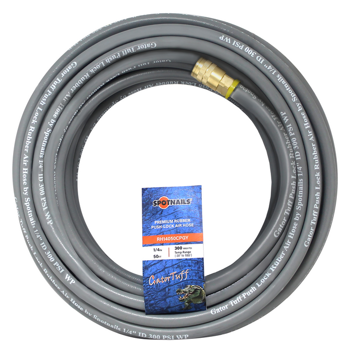 Spotnails (RH14050CPGY) 1/4"x50' Gray Rubber Hose