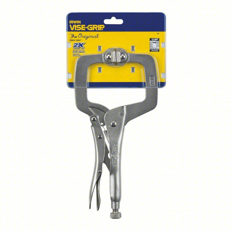 IRWIN | VISE-GRIP® 11" Locking C-Clamp w/ Swivel Pad - Pacific Power Tools