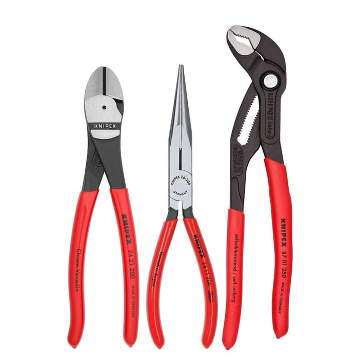 Knipex (00 20 08 US2) 3 Pc Universal Pliers Set w/ Cobra® Pliers - Pacific Power Tools