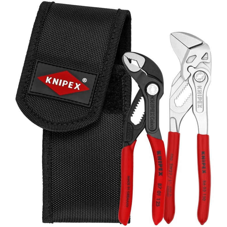 Knipex (00 20 72 V01) 2 Pc Mini Pliers In Belt Pouch (86 03 150 & 87 01 125) - Pacific Power Tools