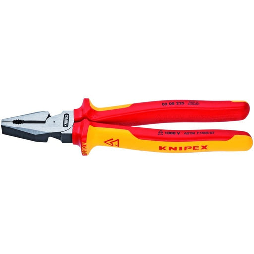 KNIPEX (02 08 225 US) 9" High Leverage Combination Pliers - 1000V Insulated - Pacific Power Tools