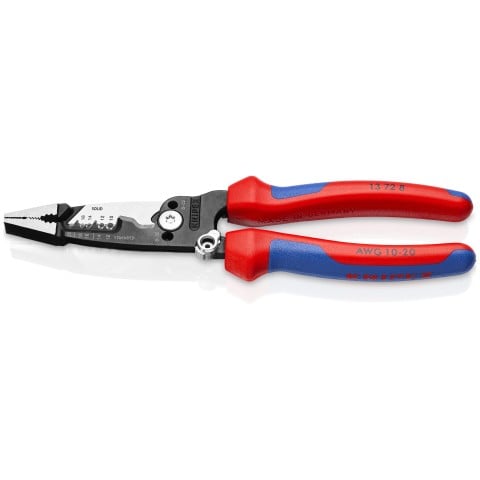 KNIPEX (13 72 8 SBA) 8" Forged Wire Stripper 20 - 10 AWG - Pacific Power Tools