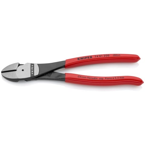 KNIPEX (74 01 200 SBA) 8" High Leverage Diagonal Cutters - Pacific Power Tools