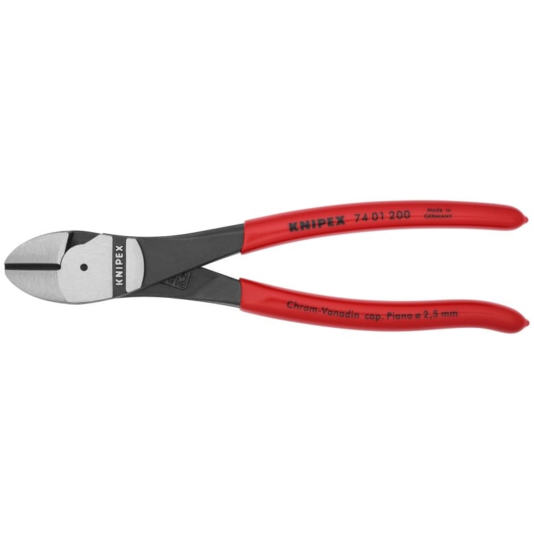 KNIPEX (74 01 200 SBA) 8" High Leverage Diagonal Cutters - Pacific Power Tools