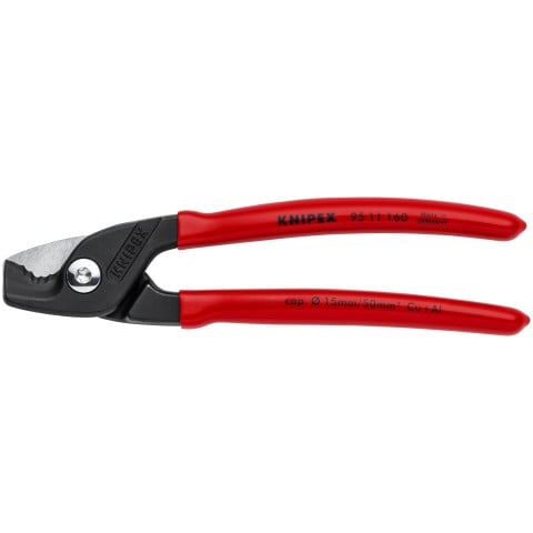 KNIPEX (95 11 160 SBA) 6 - 1/4" StepCut Cable Shears - Pacific Power Tools