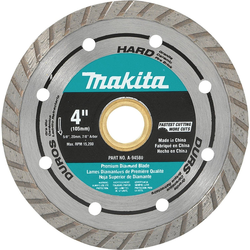 Makita | 4" Diamond Blade, Turbo, Hard Material - Pacific Power Tools